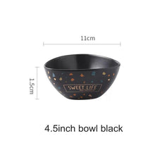 Load image into Gallery viewer, Terrazzo Matte Black and White Ceramic Bowls and Plates - Terrazzo Matte Black and White Ceramic Bowls and Plates
