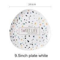 Terrazzo Matte Black and White Ceramic Bowls and Plates - Terrazzo Matte Black and White Ceramic Bowls and Plates