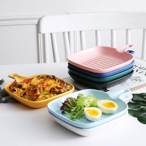 7 Colors Ceramic Snack Plate/Pan/ Dish - 7 Colors Ceramic Snack Plate/Pan/ Dish