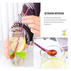 Spiral Pattern Straw Spoon - Spiral Pattern Straw Spoon