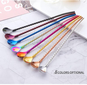 Spiral Pattern Straw Spoon - Spiral Pattern Straw Spoon