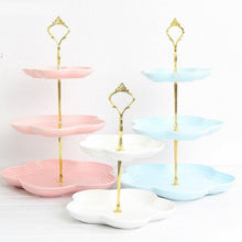 Load image into Gallery viewer, Sweet Flora Three-layer Dessert Stand - Sweet Flora Three-layer Dessert Stand
