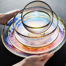 Load image into Gallery viewer, Luxury Rainbow Glass Bowl - Luxury Rainbow Glass Bowl
