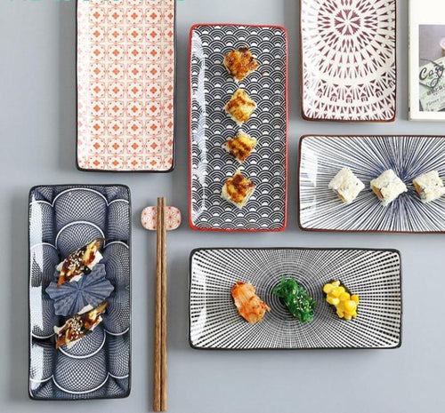 Japanese Style Rectangular Plates - Japanese Style Rectangular Plates