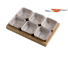 Load image into Gallery viewer, Ceramic Grid Fruit Bowls Platter - Ceramic Grid Fruit Bowls Platter
