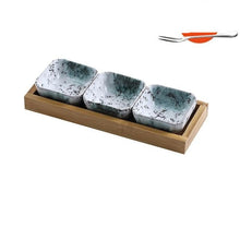 Load image into Gallery viewer, Ceramic Grid Fruit Bowls Platter - Ceramic Grid Fruit Bowls Platter
