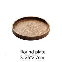 Load image into Gallery viewer, Round/oval/rectangular Serving wooden Tray
