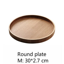 Load image into Gallery viewer, Round/oval/rectangular Serving wooden Tray
