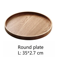 Load image into Gallery viewer, Round/oval/rectangular Serving wooden Tray
