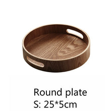 Load image into Gallery viewer, Round/oval/rectangular Serving wooden Tray
