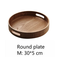 Load image into Gallery viewer, Round/oval/rectangular Serving wooden Tray
