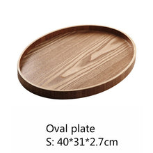 Load image into Gallery viewer, Round/oval/rectangular Serving wooden Tray
