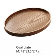 Load image into Gallery viewer, Round/oval/rectangular Serving wooden Tray
