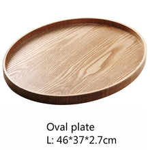 Load image into Gallery viewer, Round/oval/rectangular Serving wooden Tray
