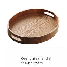 Load image into Gallery viewer, Round/oval/rectangular Serving wooden Tray
