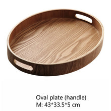 Load image into Gallery viewer, Round/oval/rectangular Serving wooden Tray
