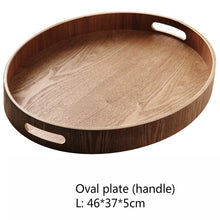 Load image into Gallery viewer, Round/oval/rectangular Serving wooden Tray
