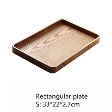 Load image into Gallery viewer, Round/oval/rectangular Serving wooden Tray
