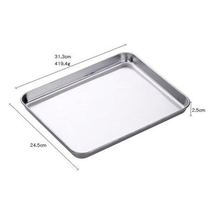 Classic Stainless Steel Serving Tray - Classic Stainless Steel Serving Tray