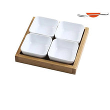 Load image into Gallery viewer, Japanese Grid Small Dish with snack Tray
