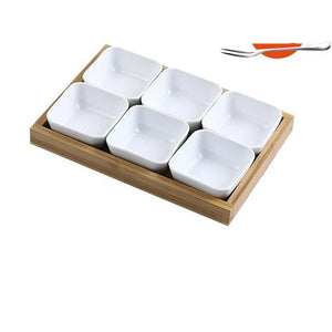 Japanese Grid Small Dish with snack Tray