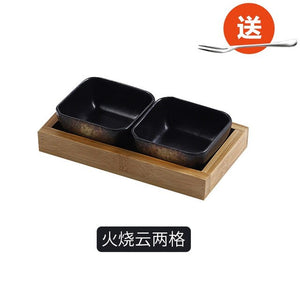 Japanese Grid Small Dish with snack Tray