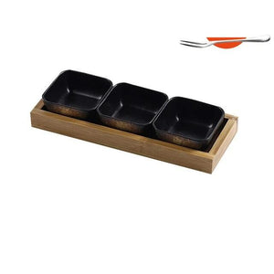 Japanese Grid Small Dish with snack Tray