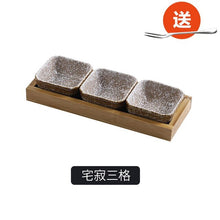 Load image into Gallery viewer, Japanese Grid Small Dish with snack Tray
