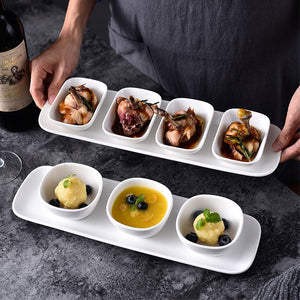 Simple Ceramic Bowl with Snack Platter